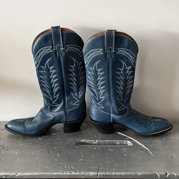 Rare Vintage Cowboy Boots- Blue - Picture 7 of 15